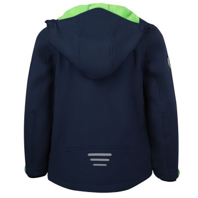 2. Kurtka softshellowa dziecięca TrollKids Kids Trollfjord Jacket navy/light green elementy odblaskowe granatowa (161-120)