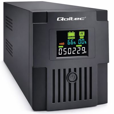 12. QOLTEC ZASILACZ AWARYJNY UPS LINE INTERACTIVE | MONOLITH | 1500VA | 900W | LCD | USB