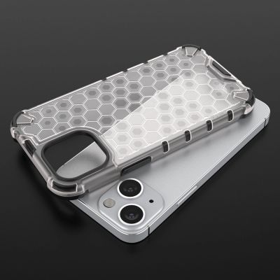 9. Honeycomb etui pancerny pokrowiec z żelową ramką iPhone 13 mini zielony