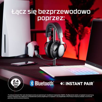 40. HyperX Cloud III Wireless – bezprzewodowy zestaw słuchawkowy do gier (czarno-czerwony)