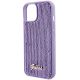 7. Etui Guess Sequin Script Metal na iPhone 15 - fioletowe