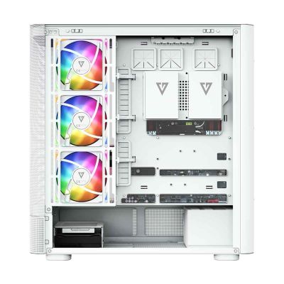 16. MODECOM OBUDOWA VOLCANO AQ 400 ARGB MIDI BIAŁA