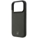 6. Etui Mercedes Leather Mesh with Bow Line MagSafe na iPhone 18 Pro / 17 Pro - ciemnoszare