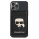 2. Portfel magnetyczny Karl Lagerfeld Wallet CardSlot Saffiano Karl`s Head MagSafe na telefon - czarny