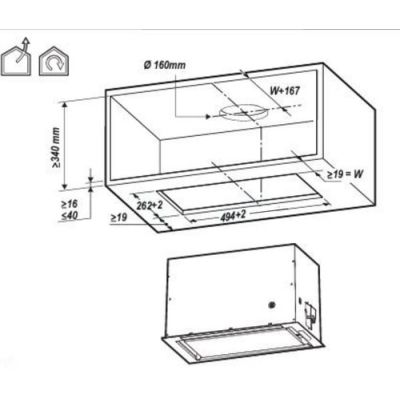 15. Okap podszafkowy do zabudowy ELICA LANE BL/A/52 PRF0165830