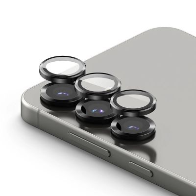 3. Ochronne nakładki Ringke Camera Frame Protector 2-pack na Samsung Galaxy S25+ Ultra - czarny
