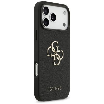 4. Etui Guess Grained Big 4G & Classic Logo na iPhone 17 Pro Max - czarne