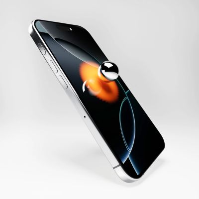 6. Szkło hybrydowe Puro Flexible Glass D3O z czarną ramką do iPhone 16 Pro