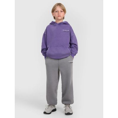 6. Bluza dresowa nierozpinana z kapturem chłopięca 4F 4FJRAW25TSWSM2344-51S