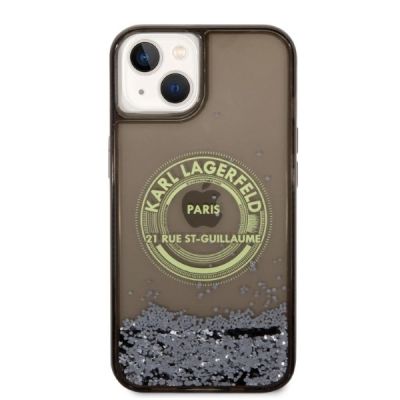3. Etui Karl Lagerfeld Liquid Glitter RSG na iPhone 14 - czarne