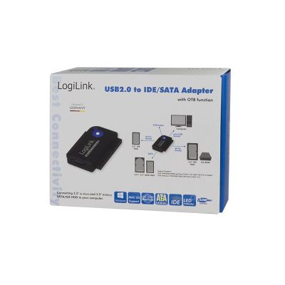 9. Adapter Logilink USB 2.0 na IDE i SATA 2.5" / 3.5" Czarny (AU0006C)