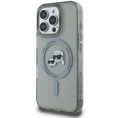 2. Etui Karl Lagerfeld IML Metal Karl&Choupette Head MagSafe na iPhone 16 Pro - czarne