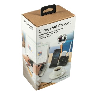 4. RealPower ChargeAIR Connect Smartfon, Smartwatch, Tablet Czarny USB Bezprzewodowe ładowanie Wewnętrzna