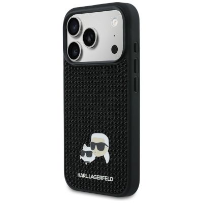 2. Etui Karl Lagerfeld Rhinestones Karl&Choupette Pin na iPhone 17 Pro - czarne