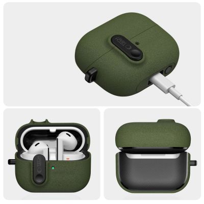 3. Etui Tech-Protect Slim Hook na Samsung Galaxy Buds 3 / 3 FE / 3 Pro - zielone
