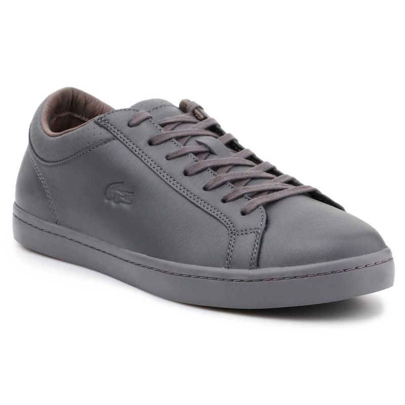 2. Buty Lacoste Straightset 4 Srm Gry Leather M 30SRM4015