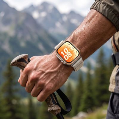 4. Pasek Tech-Protect Nylon Pro na Huawei Watch Fit 3 / 4 / 4 Pro / 5 / 5 Pro - beżowy
