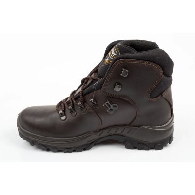3. Grisport buty męskie trekkingowe Marrone skóra wodoodporne za kostkę