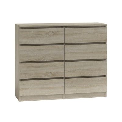 3. M8 MALWA KOMODA 120CM 8 SZUFLAD SONOMA