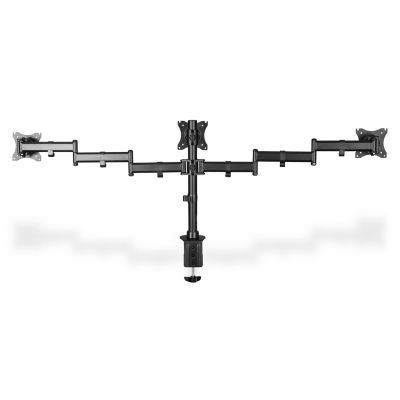 21. Stojak biurkowy potrójny (zacisk) 3xLCD max. 27"max. 8kg uchylno-obrotowy 360° (PIVOT)