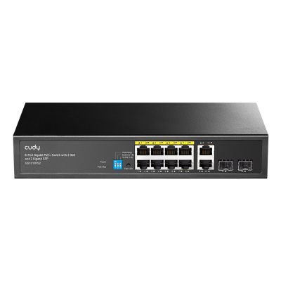 8. Switch CUDY GS1010PS2 8-GbE PoE z 2 portami