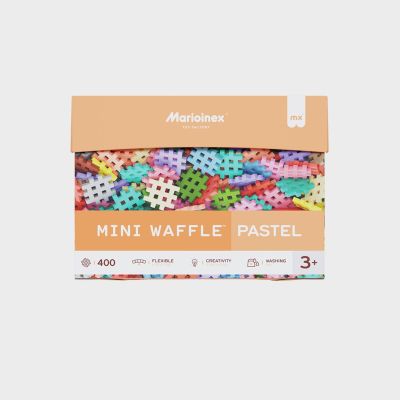 2. Klocki konstrukcyjne Marioinex Mini Waffle, 400 elementów pastelowe