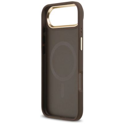 7. Etui Guess 4G Stripe MagSafe na iPhone Air - brązowe