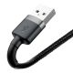4. Kabel Baseus Cafule USB-A / Lightning 2.4A QC 3.0 0.5 m - czarno-szary