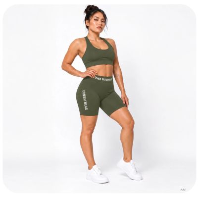 2. Spodenki kompresyjne damskie krótkie ARMY GREEN COMBATWEAR | DBX Bushido