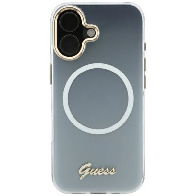 3. Etui Guess IML Gradient Script Metal MagSafe na iPhone 17 - białe