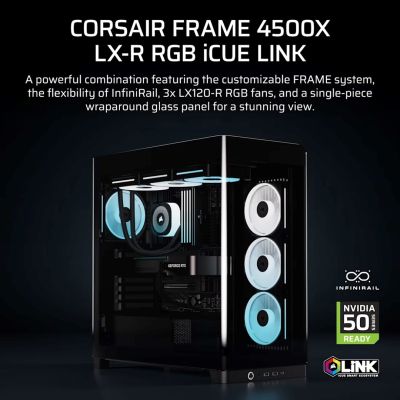2. Obudowa Corsair FRAME 4500X LX-R RGB Tempered Glass Mid-Tower, Black