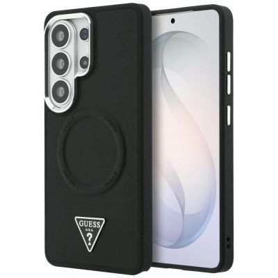 Etui Guess Embossed Ring Triangle Logo MagSafe na Samsung Galaxy S26 Ultra - czarne