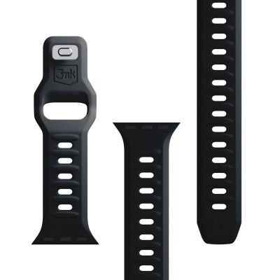 10. Pasek silikonowy 3mk Silicone Watch Strap do Apple Watch 38 / 40 / 41 mm - czarny