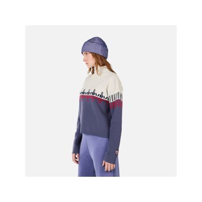 4. Sweter damski ROSSIGNOL W PATTERNED TN SWEATER niebieski