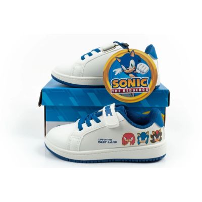 10. Leomil buty sportowe dziecięce tenisówki Sonic lekkie na rzep białe