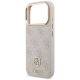 6. Etui Guess 4G Strass Logo & Big Strap Metal Buttons MagSafe na iPhone 17 Pro - różowe