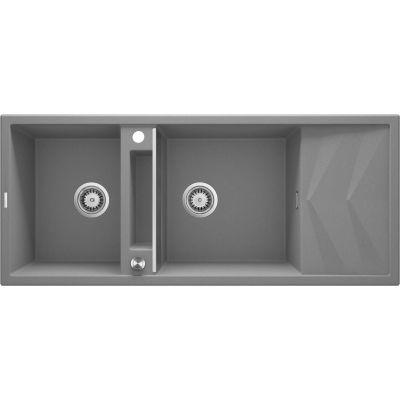 Zlewozmywak granitowy magnetyczny 2-komorowy z ociekaczem ZRM_S213 5907650817215