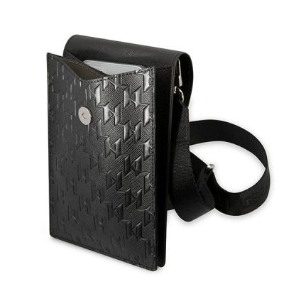 3. Torebka Karl Lagerfeld Monogram Plate - czarna