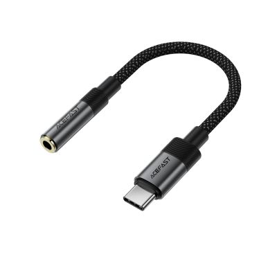 Adapter Acefast J12 USB-C do mini jack 3.5 mm - czarny