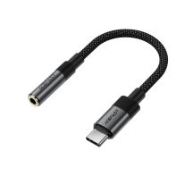 Adapter Acefast J12 USB-C do mini jack 3.5 mm - czarny