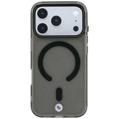 3. Etui BMW Sign Frosted IML & Metal Logo MagSafe na iPhone 18 Pro Max / 17 Pro Max - szare