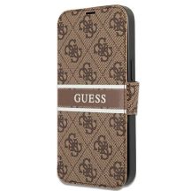 Guess GUBKP13L4GDBR iPhone 13 Pro / 13 6,1" brązowy/brown book 4G Stripe