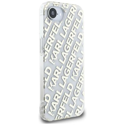 4. Etui Karl Lagerfeld IML Repeat Logo na iPhone 16e - złote