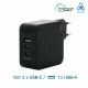 2. Mobilis Charger 100W 2USB C 1USBA GaN cable 100W Laptop, Smartfon, Tablet Czarny Prąd przemienny Wewnętrzna