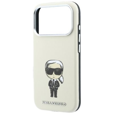 7. Etui Karl Lagerfeld Smooth Ikonik Sketch MagSafe do iPhone 18 Pro / 17 Pro - beżowe