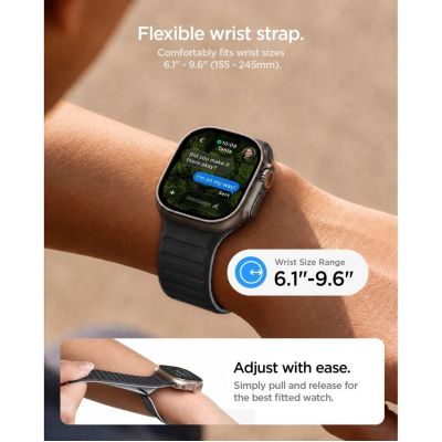 9. Pasek Spigen Athlex Air M na Apple Watch 44 / 45 / 46 / 49 mm - czarno-szary