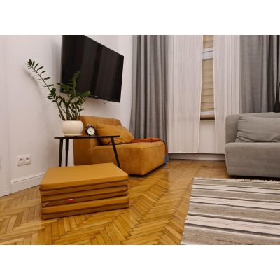 28. MATERAC GIMNASTYCZNY SKŁADANY BRĄZOWY 180CM BENCHK