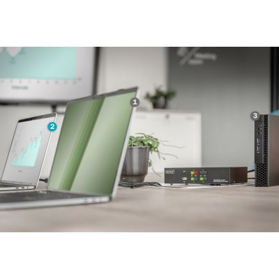 9. Przełącznik KVM, 4-portowy, pojedynczy wyświetlacz, 4K, HDMI