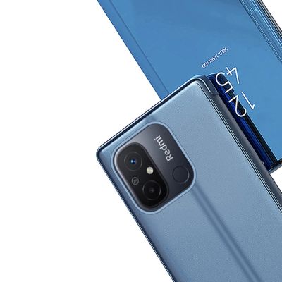 6. Clear View Case etui do Xiaomi Redmi 11A / Poco C55 / Redmi 12C pokrowiec z klapką czarne