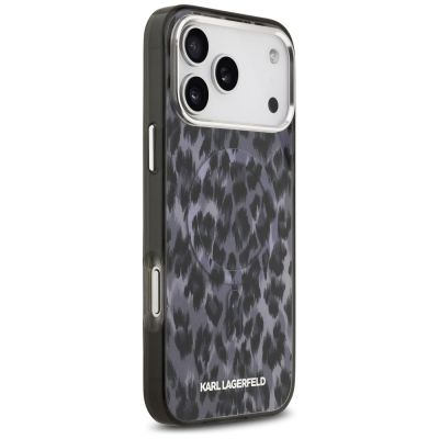 4. Etui Karl Lagerfeld IML Leopard Pattern MagSafe na iPhone 17 Pro Max - czarne